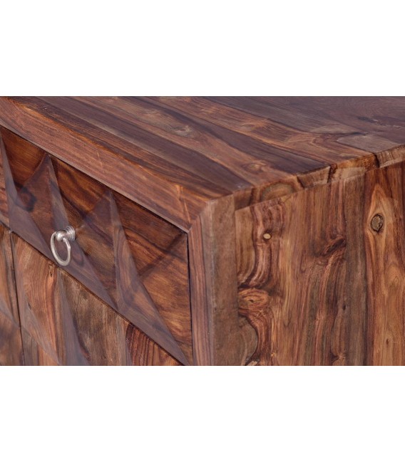 COMODA MADERA DE PALISANDRO METAL MDMHOGAR