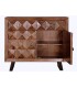COMODA MADERA DE PALISANDRO METAL MDMHOGAR