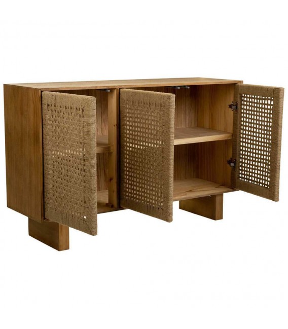 APARADOR MADERA Y CUERDA DE YUTE MDMHOGAR