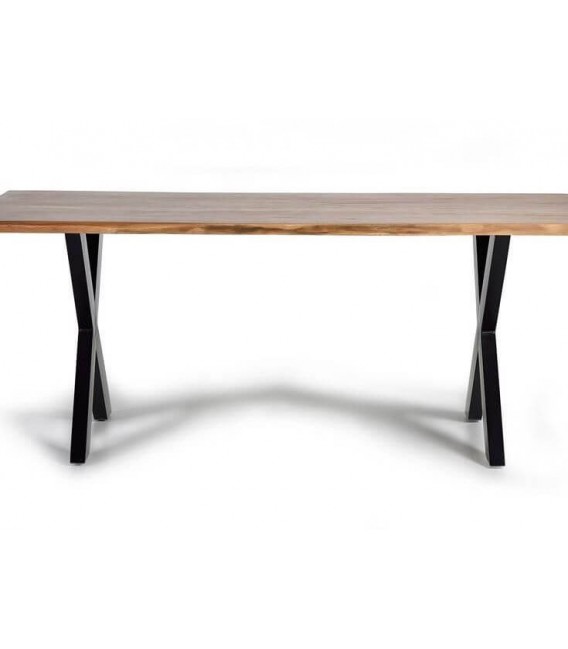 MESA DE COMEDOR MADERA DE ACACIA Y METAL MDMHOGAR