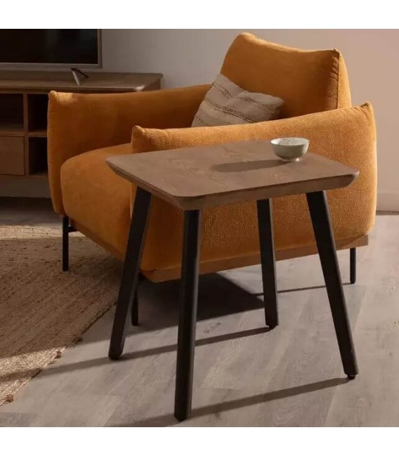 MESITA AUXILIAR MADERA DE ABETO Y METAL MDMHOGAR