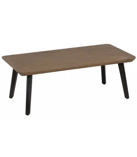 MESA DE CENTRO MADERA NATURAL METAL NEGRO MDMHOGAR