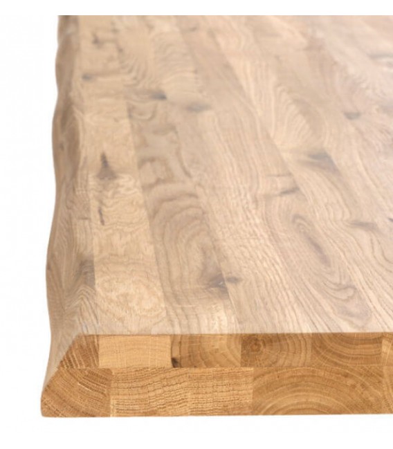 MESA DE COMEDOR CALSIA 160 X 90 MADERA ROBLE Y METAL