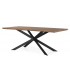 MESA DE COMEDOR 160 X 90 X 76 SICAL MADERA NOGAL METAL NEGRO