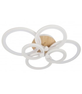 PLAFON LED INTEGRADO METAL Y POLICARBONATO MADERA Y BLANCO