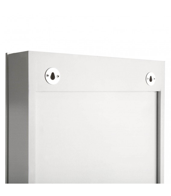 ESPEJO VESTIDOR CON JOYERO LACADO EN BLANCO INTERIOR NEGRO