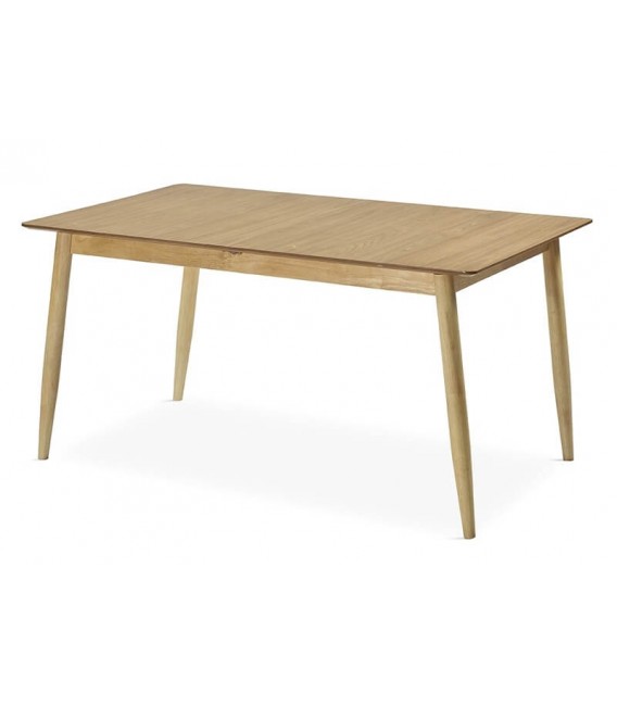MESA DE COMEDOR EXTENSIBLE MADERA ROBLE NATURAL MDMHOGAR