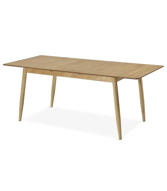 MESA DE COMEDOR EXTENSIBLE MADERA ROBLE NATURAL MDMHOGAR