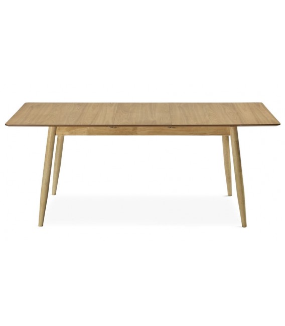 MESA DE COMEDOR EXTENSIBLE MADERA ROBLE NATURAL MDMHOGAR