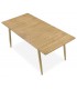 MESA DE COMEDOR EXTENSIBLE MADERA ROBLE NATURAL MDMHOGAR