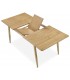 MESA DE COMEDOR EXTENSIBLE MADERA ROBLE NATURAL MDMHOGAR