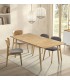 MESA DE COMEDOR EXTENSIBLE MADERA ROBLE NATURAL MDMHOGAR