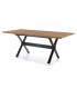 MESA DE COMEDOR EXTENSIBLE PEQUEÑA MADERA NATURAL METAL NEGRO