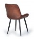 SILLA TAPIZADA EN PIEL MARRON mdmhogar