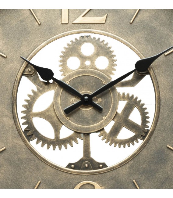 RELOJ DE PARED REDONDO POLICARBONATO ORO VIEJO Y CRISTAL