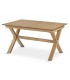 MESA DE COMEDOR EXTENSIBLE RECTANGULAR MADERA NATURAL