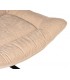 SILLON GIRTORIO MUY COMODO TAPIZADO BEIGE METAL NEGRO