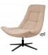 SILLON GIRTORIO MUY COMODO TAPIZADO BEIGE METAL NEGRO