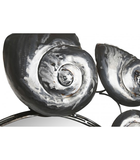 ESPEJO CONCHAS METAL ACABADO PLATA VIEJA MDMHOGAR