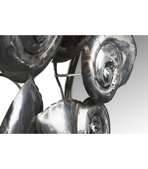 ESPEJO CONCHAS METAL ACABADO PLATA VIEJA MDMHOGAR