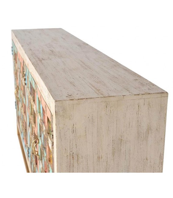 APARADOR MADERA BLANCO ROZADO APLICAIONES AZULEJOS