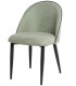 SILLA 45 X 55 RIVEN TELA VERDE MENTA METAL NEGRO