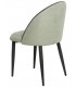 SILLA 45 X 55 RIVEN TELA VERDE MENTA METAL NEGRO