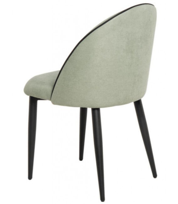SILLA 45 X 55 RIVEN TELA VERDE MENTA METAL NEGRO
