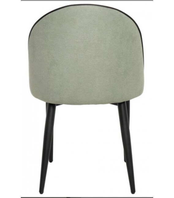 SILLA 45 X 55 RIVEN TELA VERDE MENTA METAL NEGRO