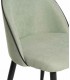 SILLA 45 X 55 RIVEN TELA VERDE MENTA METAL NEGRO