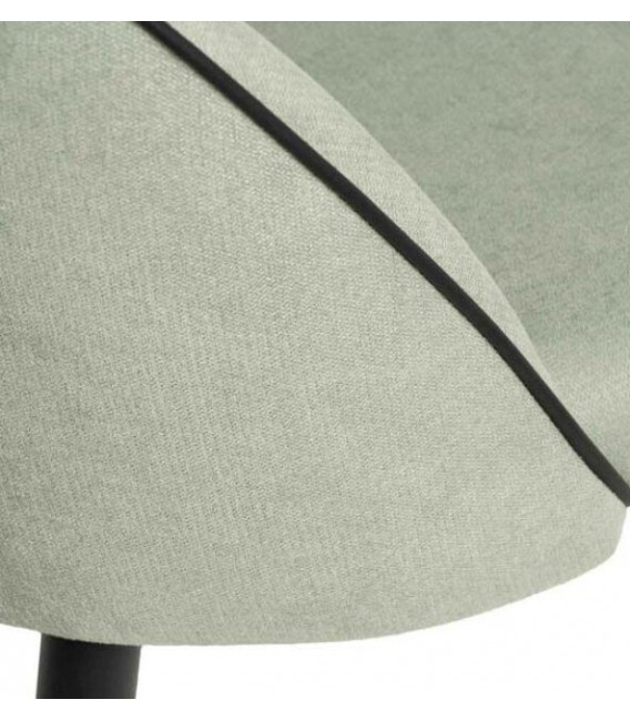 SILLA 45 X 55 RIVEN TELA VERDE MENTA METAL NEGRO