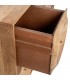 COMODA 10 CAJONES CIRCULOS MADERA DE MANGO NATURAL