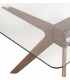 MESA DE COMEDOR 160 X 90 X 75 ALLEN MADERA NOGAL Y CRISTAL