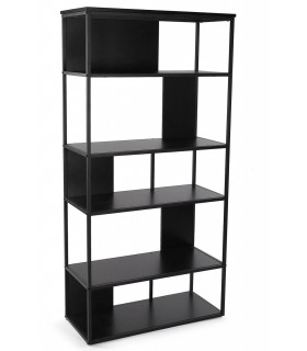 ESTANTERIA LIBRERIA IRREGULAR METAL NEGRO MDMHOGAR