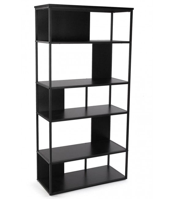 ESTANTERIA LIBRERIA IRREGULAR METAL NEGRO MDMHOGAR