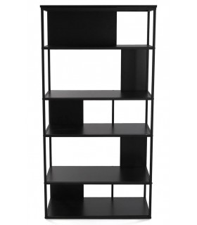 ESTANTERIA LIBRERIA IRREGULAR METAL NEGRO MDMHOGAR