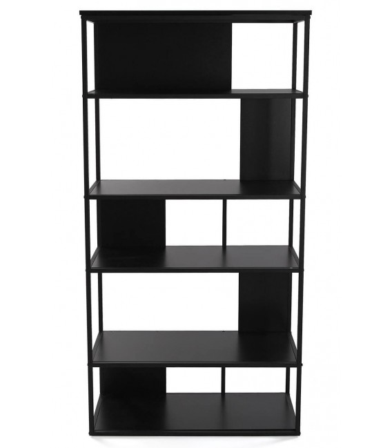 ESTANTERIA LIBRERIA IRREGULAR METAL NEGRO MDMHOGAR