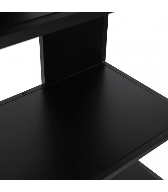 ESTANTERIA LIBRERIA IRREGULAR METAL NEGRO MDMHOGAR