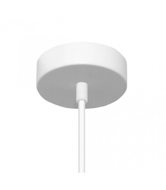 LAMPARA DE TECHO 1 LUZ METAL BLANCO MADERA Y CUERDA NATURAL