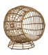 CAMA MASCOTA 58 Ø X 60 TOBY RATAN NATURAL TELA BLANCA