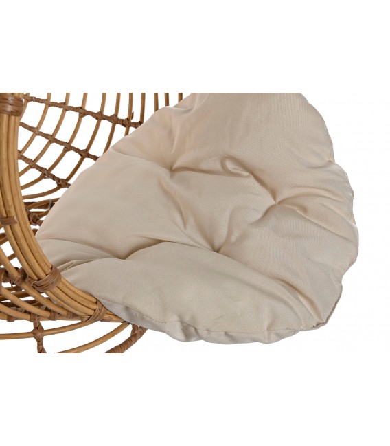 CAMA MASCOTA 58 Ø X 60 TOBY RATAN NATURAL TELA BLANCA