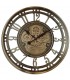 RELOJ DE PARED GRANDE ENGRANAJES METAL BRONCE Y CRISTAL
