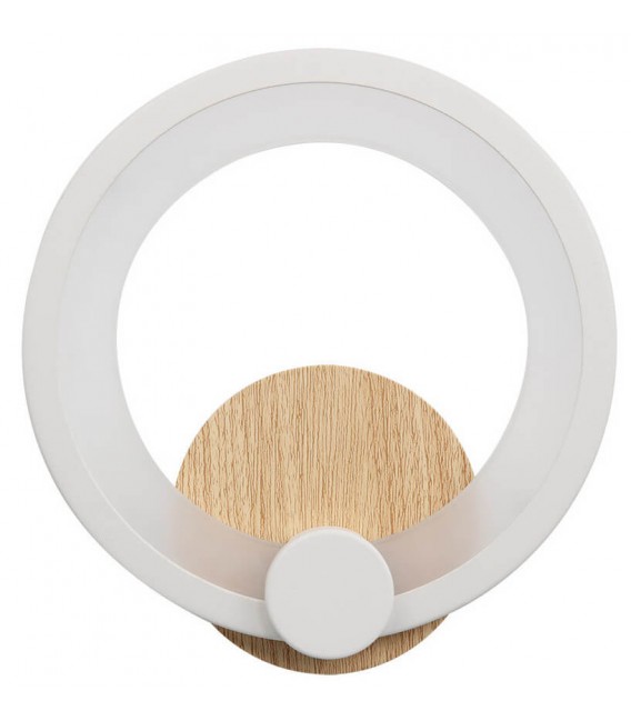 APLIQUE 20 Ø X 5 DISNEY METAL Y POLICARBONATO MADERA Y BLANCO