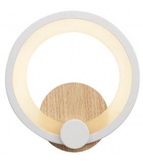 APLIQUE 20 Ø X 5 DISNEY METAL Y POLICARBONATO MADERA Y BLANCO