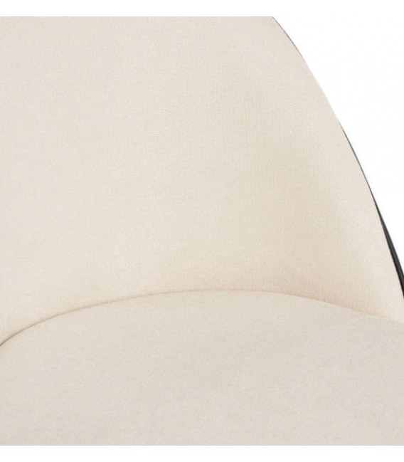 SILLA 45 X 55 RIVEN TELA BLANCA METAL NEGRO