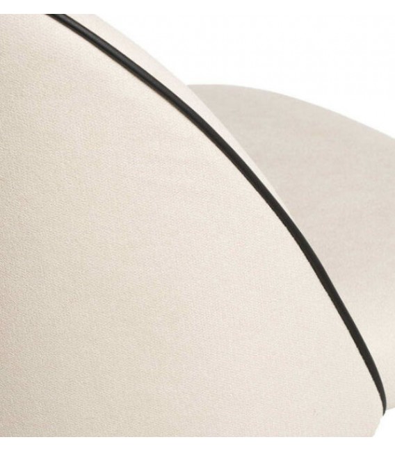 SILLA 45 X 55 RIVEN TELA BLANCA METAL NEGRO