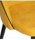 SILLA 45 X 55 RIVEN TELA AMARILLA METAL NEGRO