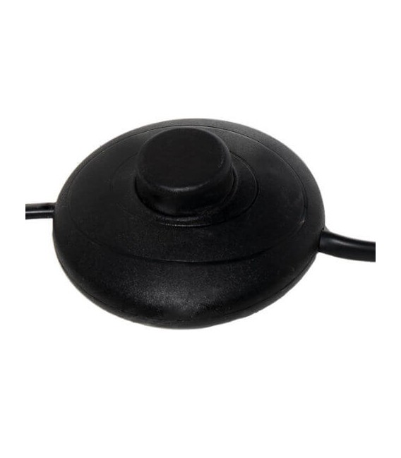 LAMPARA DE PIE TRIPODE METAL Y TEXTIL NEGRO