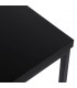 MESA DE CENTRO RECTANGULAR BARATA METAL Y MADERA NDF NEGRA