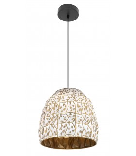 LAMPARA DE TECHO 33 Ø X 137 DESNA METAL BLANCO Y ORO